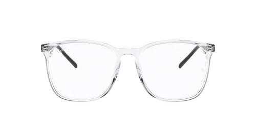Ray-Ban RX5387 Square Prescription Eyeglass Frames, Transparent/Demo Lens, 54 mm