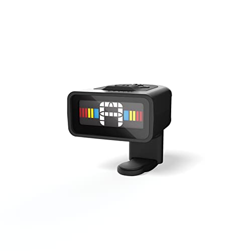 D'Addario Guitar Tuner - Micro Headstock Tuner - Tuner for Acoustic Guitar, Electric Guitar, Bass Guitar, Mandolin, Banjo, Ukulele - Compact & Discrete - Clip On - 1 Pack