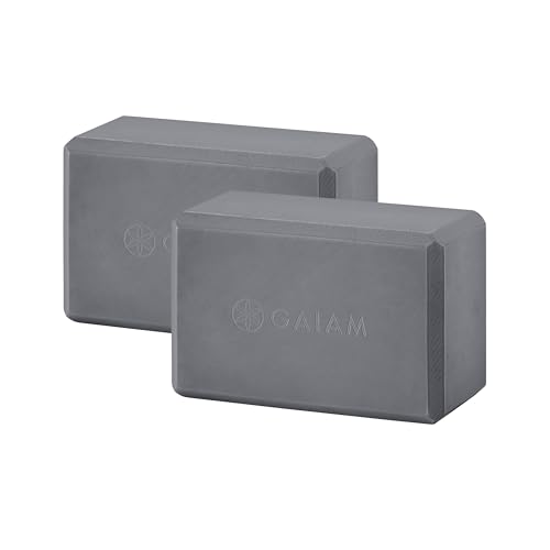 Gaiam Yoga Block - Supportive Latex-Free Eva Foam - Soft Non-Slip Surface with Beveled Edges for Yoga, Pilates, Meditation - Yoga Accessories for Stability, Balance, Deepen Stretches