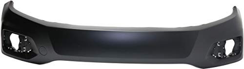 Front Bumper Cover Compatible with 2012–2017 Volkswagen Tiguan and 2017–2018 Tiguan Limited Primed Without Headlight Washer or Parking Aid Sensor Holes Type 1