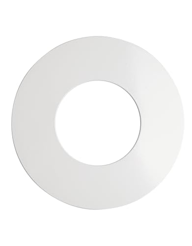 The Can Converter - 7’¾ Inch, Ceiling Medallion, for Home Improvement, Flat Round, Cover Ring for, Ceiling Lighting, Pendant Light, Ceiling Light Fixture, Hanging Light Fixture, Steel, White