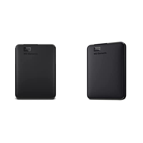WD 5TB Elements Portable External Hard Drive HDD & Xbox - WDBU6Y0050BBK-WESN & 4TB Elements Portable External Hard Drive HDD, USB 3.0, Compatible with PC, Mac, PS4 & Xbox - BU6Y0040BBK-WESN