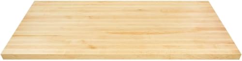 Big Bison Blocks Premium Kitchen Countertop, 48x25 Inch, Grade A Hard Maple, 1.5 Inch Thick Butcher Block
