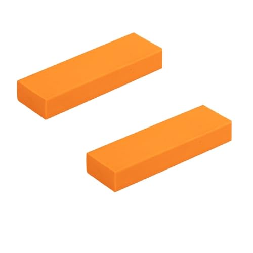 2Pcs Stainless Steel Scratch Eraser,Magical Rust Eraser Stainless Steel Stain Remover, Rubber Rust Cleaning Eraser for Kitchen, Bathroom, Household(Orange) (Orange)