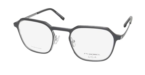 Oga 10194o Titanium Metal Eyeglass Frame/Glasses Contemporary Mens Eyewear Rare [51-22-145, matte black/gray]