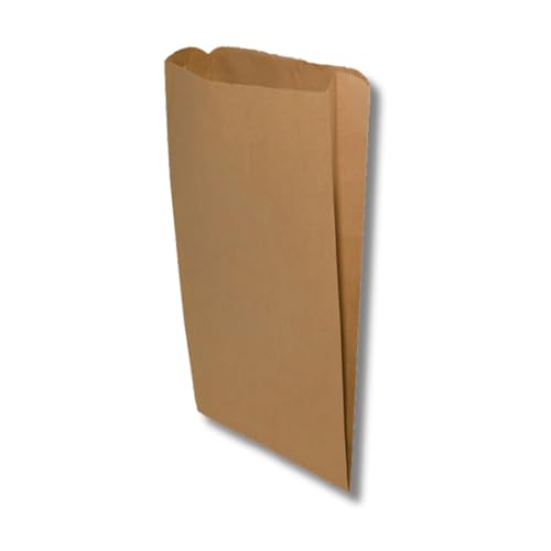 Flat Merchandise Paper Bags, Natural Kraft Paper Bags, 12"x 2.8"x 18" (500 Count)