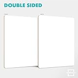 Scribbledo 24 Small White Board Dry Erase Boards Classroom Pack Mini White Boards 9" x12” Double Sided Personal Whiteboards for Students Teachers School Supplies Lapboards 24 Mini Erasers Incl