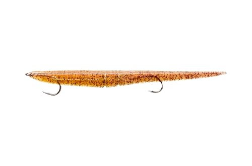 Lunker City Fishing 12" Rigged Slug-Go Tandem Hook Bass Lure Original Soft Stick Plastic Bait, 2 Per Bag, Made in The USA - Squid 80