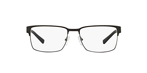 A|X ARMANI EXCHANGE Men's AX1019 Square Prescription Eyeglass Frames, Matte Black/Demo Lens, 54 mm