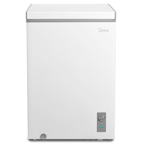 Midea MERC04C4BAWW 3.5 Cubic Feet Chest Freezer, Cu.ft-Convertible, White