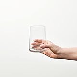 Krosno Water Glasses, Set of 6, 16.6 fl oz, Water Drinks Juice, Infinity Collection, Lead-Free Lightweight Glass, Everyday Drinking Glass, Dishwasher Safe, Made in Europe