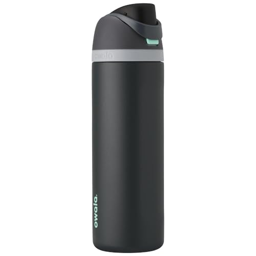 Owala FreeSip Insulated Stainless Steel Water Bottle with Straw for Sports, Travel, and School BPA-Free Sports Water Bottle, 24 oz, Foggy Tide