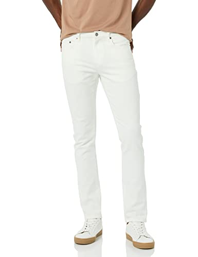 Amazon Essentials Men's Skinny-Fit Stretch Jean, White, 29W x 34L