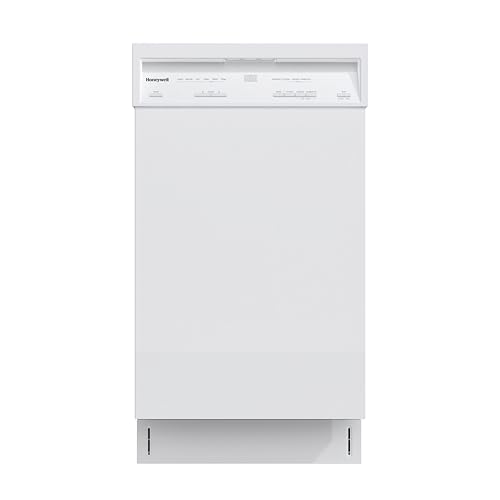 Honeywell 18 Inch Dishwasher with 8 Place settings, 6 Washing Programs, Stainless Steel Tub, UL/Energy Star- Black