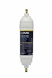 EcoPure EPINL30 5 Year in-Line Refrigerator Filter-Universal Includes Both 1/4" Compression and Push to Connect Fittings , White