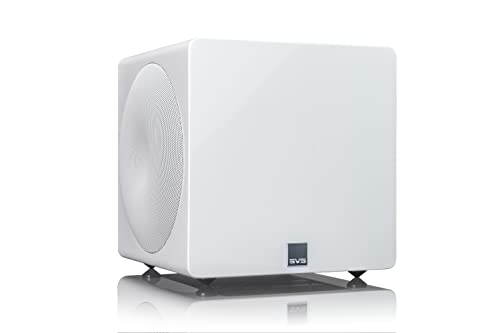 SVS 3000 Micro Sealed Subwoofer with Fully Active Dual 8-inch Drivers (Piano Gloss White)