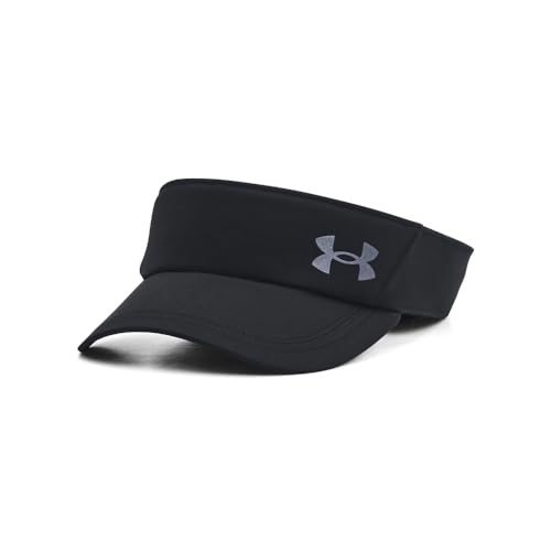 Under Armour Womens Iso-Chill Launch Run Visor, (001) Black/Black/Reflective, One Size Fits Most