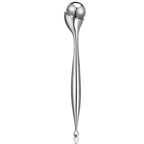 QooWo 2-in-1 Eye Cream Applicator and Ice Roller, Face Massager Tool for Puffiness, Eye Bags, Muscle Ache