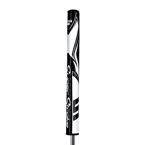 SuperStroke Zenergy Tour 3.0 Golf Putter Grip with No Taper Enhanced SPYNE Technology, New Multi-Zone Texturing and Tech-Port, Black/White