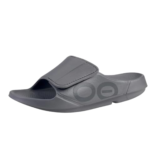 OOFOS OOahh Sport Flex Recovery Sandal, Slate - Women’s Size 9, Men’s Size 7