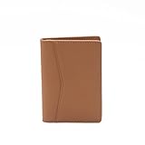 The Tanned Cow Slim Minimalist Wallet for Men Women, Mini Thin Leather Bifold, Front Pocket Credit Card Holder with RFID Blocking, including Gift Box (Brown)