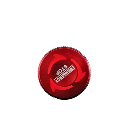 KTELI 16MM Mushroom Head Metal Emergency Stop Button Switch with LED Light Rotary Power Switch (Color : One Color Red, Size : 16MM_3-6V)