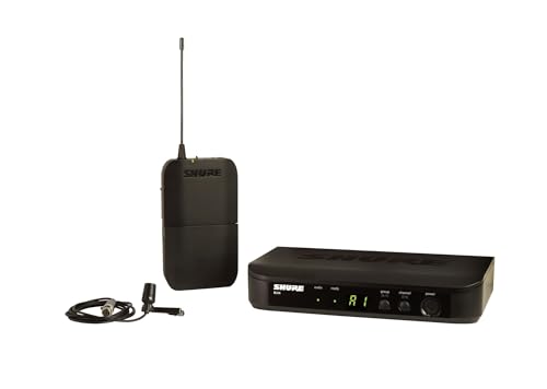 Shure BLX14/CVL Wireless Microphone System - 14-Hour Battery Life, 300 ft Range, UHF | Includes CVL Lavalier Mic, Bodypack Transmitter, Single Channel Receiver | H10 Band (BLX14/CVL-H10)