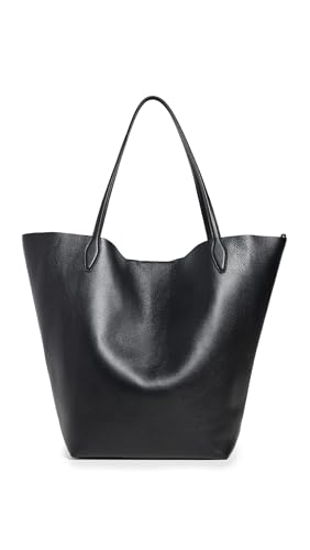 Madewell Women's Oversized Soft Grain Shopper Tote, True Black, One Size