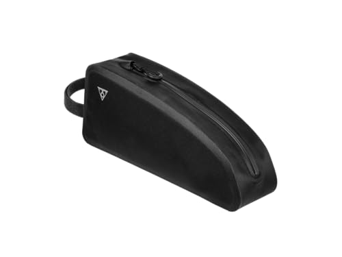Topeak TopLoader DryBag 1L – Waterproof TPU Top Tube Bag with Strap/Bolt-On Mount, Weatherproof Zipper, Semi-Rigid Design, 24x10x6 cm, 121g – Black