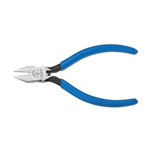 Klein Tools D209-5C Pliers, Diagonal Cutting Electronics Pliers with Narrow Jaw and Hinge, Sharp Pointed Nose, 5-Inch