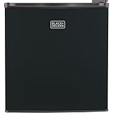 BLACK+DECKER BCRK17B Compact Refrigerator Energy Star Single Door Mini Fridge with Freezer, 1.7 Cubic Feet, Black