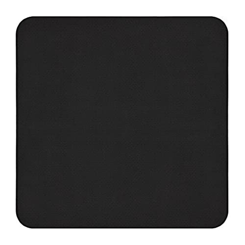 House, Home and More Skid-Resistant Carpet Indoor Area Rug Floor Mat - Black - 3 Ft X 3 Ft - Non Slip Rubber Backing, Stain Resistant, Dog Friendly, Living Room Bedroom Kitchen Entryway