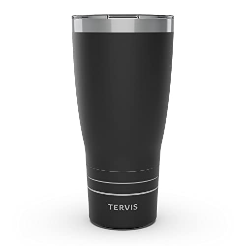 Tervis Traveler Powder Coated Stainless Steel Triple Walled Insulated Tumbler Travel Cup Keeps Drinks Cold & Hot, 30oz, Onyx Shadow