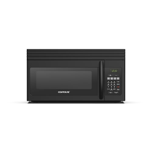 CONTOURE RV Over-the-Range Convection Microwave Oven: 1.6 Cu.Ft. | 1000W | LED | Express Cooking | Ventilation System | Black | RV-450BK-OTR