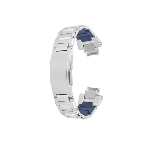 Stainless Steel Watch Strap Fit for Casio G-SHOCK MTG-B3000 Men's Special Qu ick Release Watch Band Chain(A-Silver blue)