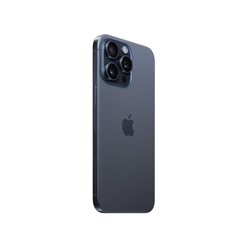 Apple iPhone 15 Pro Max, 256GB, Blue Titanium - Unlocked (Renewed)