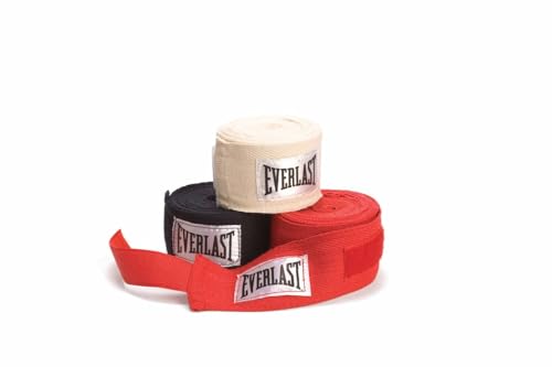 Everlast Boxing Handwraps, Machine Washable Speedbag Training and Martial Arts Hand Wrap, Red,White,Black