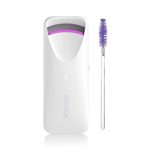 BEOVEA Heated Eyelash Curler – Fast 8-Second Heat for Long-Lasting Curls – Portable Rechargeable Heated Lash Curler, Safe & Effective Eyelash Curlers for All-Day Volume and Lift