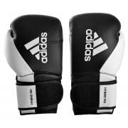 adidas Hybrid 150 Boxing Gloves - Leather Training Boxing Gloves for Men & Women - Kickboxing, Heavy Bag, MMA & Workout Gloves - Available in 10, 12, 14, 16 oz - Black/White, White/Black