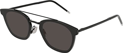 SAINT LAURENT Unisex Sunglasses Black Matte Frame, Grey Lenses, 61MM