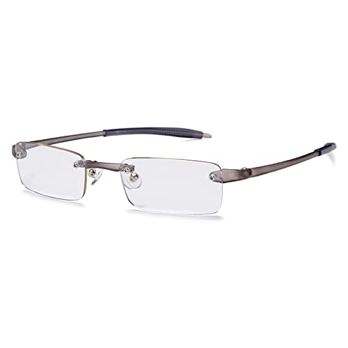 Visualites 1 Smoke 1.50 Power Lightweight Rimless Reading Glasses For Men and Women