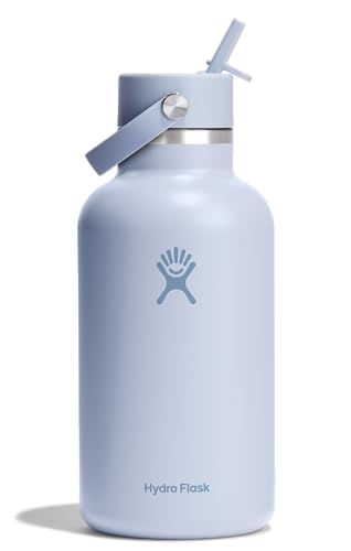 Hydro Flask 64 Oz Wide Flex Straw Cap Bottle - Insulated Stainless Steel - Wide Straw Lid, Non Spill, Leakproof in Surf