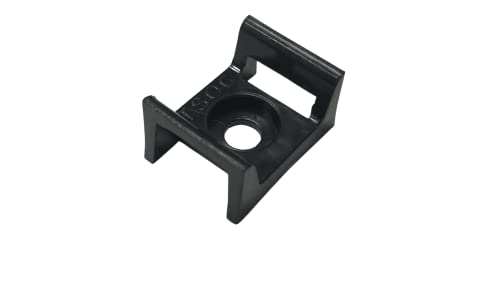 Cable TIE Saddle Mount for USE with 1/2" Width Hook & Loop Ties and Fasteners - 25PCS/PKG, Black (TV-14SBK aka AX100781)