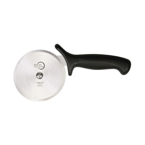 Mercer Culinary Millennia Pizza Cutter with Black Handle, 4 Inch Wheel, Stainless Steel