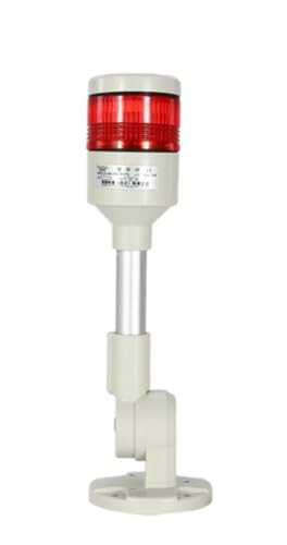 PRIFO 1pcs AC/DC 12V 24V 220V LED Warning Light 1/2/3/4 Layers with Buzzer Flashing Light Beacon Alarm Indicator Alert Lamp for Tower Trunk Machine IP55(Steady 24V 1 Layer)