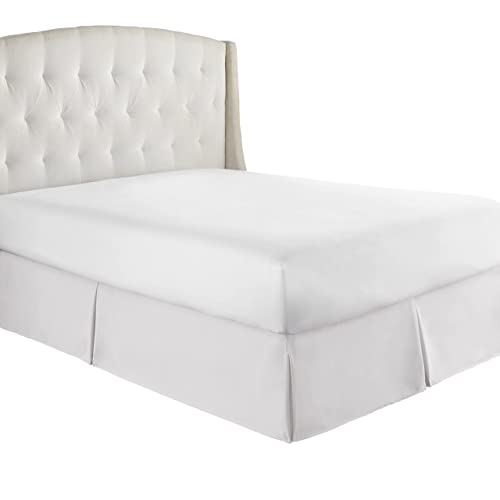 HC Collection Bed Skirt, Soft Microfiber Box Spring Cover, Bed Skirting King Size, 14" Inch Drop, Wrinkle & Fade Resistant - White