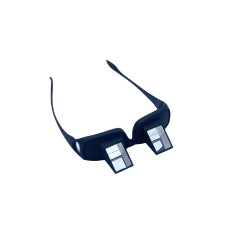 Evelots Laying Down Reading Glasses (2 Pack) Look Down Bed Glasses - High Definition - Lazy Bed Prism Spectacles Horizontal Glasses - Read and Watch TV in Bed - Use Over Your Glasses - Unisex