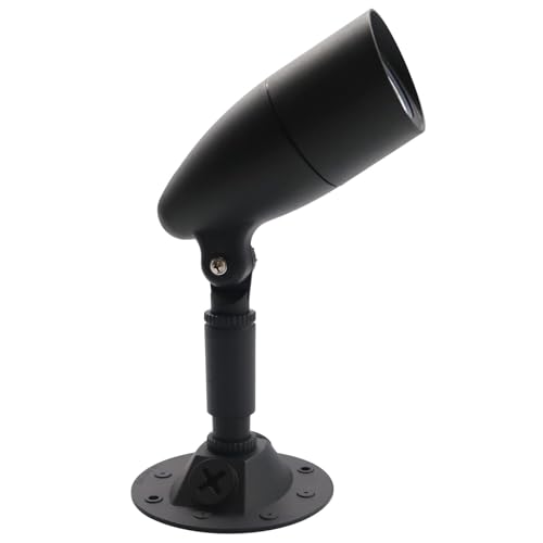 HOMEnhancements LED Black Small Hardwired Bullet Flood Light – Outdoor Security Waterproof Spot Light for Yard, Patio, Garden, Garage, Landscape & Exterior Walls, 3000K, 960 Lumens, 10W
