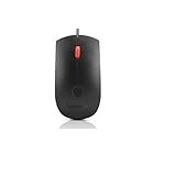 Lenovo Fingerprint Biometric USB Mouse Gen 2 - Optical - Cable - Black - USB Type A - 1600 dpi - Scroll Wheel - 3 Button(s) - Symmetrical