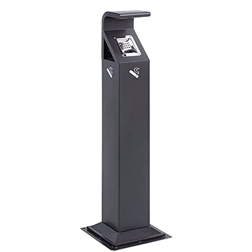 Stainless Steel Standing Ashtray for Outdoor Contemporary Floor Stand Ashtray Tall Outside Patio Commercial Hotel Metal Ashtrays for Outdoor Use, Smoking Shelter